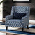Furniture of America Colindale Gray/Blue Transitional Accent Chair Model FM61111BL-CH-PT