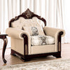 Furniture of America Yucatan Dark Cherry/Beige Traditional Chair Model FM65004BG-CH-PK