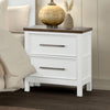 Furniture of America Pinetop White/Dark Brown Modern Farmhouse Nightstand Model FM7171WH-N