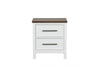 Furniture of America Pinetop White/Dark Brown Modern Farmhouse Nightstand Model FM7171WH-N