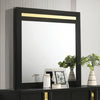 Furniture of America Lillestrom Black/Gold Contemporary Mirror Model FM7217BK-M