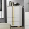 Furniture of America Lillestrom White/Gold Contemporary Chest Model FM7217WH-C