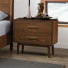 Furniture of America Tromso Walnut Mid-Century Modern Night Stand Model FM7220WN-N