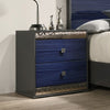 Furniture of America Hartlepool Ash Gray/Indigo Blue Glam Nightstand Model FM7250BL-N