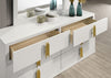 Furniture of America Basildon White/Gold Contemporary Dresser Model FM7271WH-D