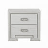 Furniture of America Basilone Rustic White Transitional Nightstand Model FM7440WH-N