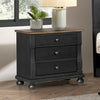 Furniture of America Neue Mills Farmhouse Black/Rustic Oak Modern Farmhouse 3-Drawer Nightstand Model FM79009BK-N2