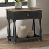 Furniture of America Neue Mills Farmhouse Black/Rustic Oak Modern Farmhouse 1-Drawer Nightstand Model FM79009BK-N1