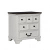 Furniture of America Hampstead White/Dark Brown Modern Farmhouse Nightstand Model FM79014WH-N