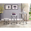 Furniture of America Madyson White/Black Transitional 3 Pc. Nesting Table Model FOA-AC340WH-3A