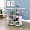 Furniture of America Rianna White/Chrome Contemporary Bar Table Model FOA-BT8343