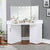 Furniture of America Lorybelle White Glam Vanity Model FOA-DK5134WH-PK