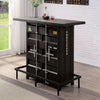 Furniture of America Dicarda Black/Distressed Dark Oak Industrial Bar Ht. Table Model CM3789BK-BT