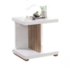 Furniture of America Moa White/Natural Tone Contemporary End Table Model FOA4495E