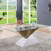 Furniture of America Bima White/Natural Tone Contemporary Coffee Table Model FOA4746C-TABLE