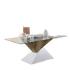 Furniture of America Bima White/Natural Tone Contemporary Coffee Table Model FOA4746C-TABLE