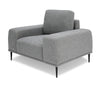 Divani Casa Fonda Modern Grey Fabric Chair Model VGMB-2123-CHR-GRY