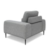 Divani Casa Fonda Modern Grey Fabric Chair Model VGMB-2123-CHR-GRY