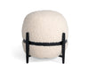 Divani Casa Fouston Contemporary White Sherpa Pouf Model VGODZW-20156-WHT-OTT