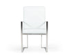 Modrest Fowler Modern White Eco Leather Dining Armchair Model VGVCB8866A-WHT