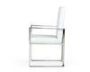 Modrest Fowler Modern White Eco Leather Dining Armchair Model VGVCB8866A-WHT