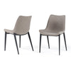 Modrest Frasier Modern Light Grey Eco Leather Dining Chair (Set Of 2) Model VGHR-3505-GRY-M11
