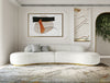 Divani Casa Frontier Glam White Fabric Curved Sectional Sofa With Beige Pillows Model VGOD-ZW-943-WHT-SECT