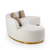 Divani Casa Frontier Glam Beige Fabric Curved Sectional Sofa With Beige Pillows Model VGOD-ZW-943-BGE2-SECT