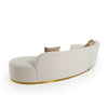 Divani Casa Frontier Glam Beige Fabric Curved Sectional Sofa With Beige Pillows Model VGOD-ZW-943-BGE2-SECT