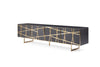 Modrest Kilson Modern Black Oak & Champagne Gold Tv Stand Model VGVCTV1819-WG-BLK-TV