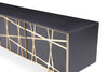 Modrest Kilson Modern Black Oak & Champagne Gold Tv Stand Model VGVCTV1819-WG-BLK-TV