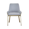 Ganon Modern Grey & Antique Brass Dining Chair