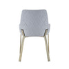 Ganon Modern Grey & Antique Brass Dining Chair