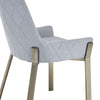 Ganon Modern Grey & Antique Brass Dining Chair