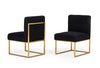 Modrest Garvin Glam Black & Gold Fabric Accent Chair (Set Of 2) Model VGODZW-998