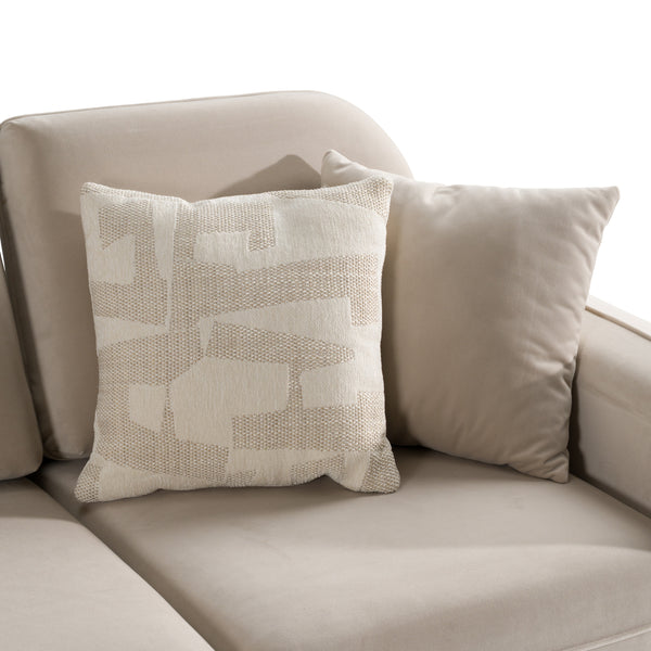 Gaston Modern Taupe Velvet Sofa