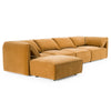 Divani Casa Gene Modern Ochre Fabric 5 Piece Modular Sectional Sofa Model VGSX-F6062-5PC-OCHRE