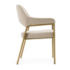 Modrest George Modern Beige Fabric & Antique Brass Dining Chair Model VGGA-GA-6218CH-1-BGE