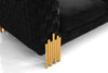 Divani Casa Georgia Modern Velvet Glam Black & Gold Loveseat Model VGKNK8622-LS