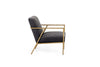 Modrest Gibbons Modern Grey Velvet & Forged Gold Accent Chair Model VGMY-2721-GRY