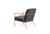 Modrest Gibbons Modern Grey Velvet & Forged Gold Accent Chair Model VGMY-2721-GRY