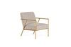 Modrest Gibbons Modern Beige Linen & Forged Gold Accent Chair Model VGMY-2721-BGE