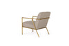 Modrest Gibbons Modern Beige Linen & Forged Gold Accent Chair Model VGMY-2721-BGE