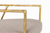 Modrest Gibbons Modern Beige Linen & Forged Gold Accent Chair Model VGMY-2721-BGE