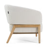 Divani Casa Giselle Mid Century Modern Off White Fabric Accent Chair Model VGKK-KF.A2087-NAT