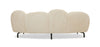 Divani Casa Glaster Contemporary White Sherpa 88" Bubble Sofa Model VGODZW-20036-WHT-S