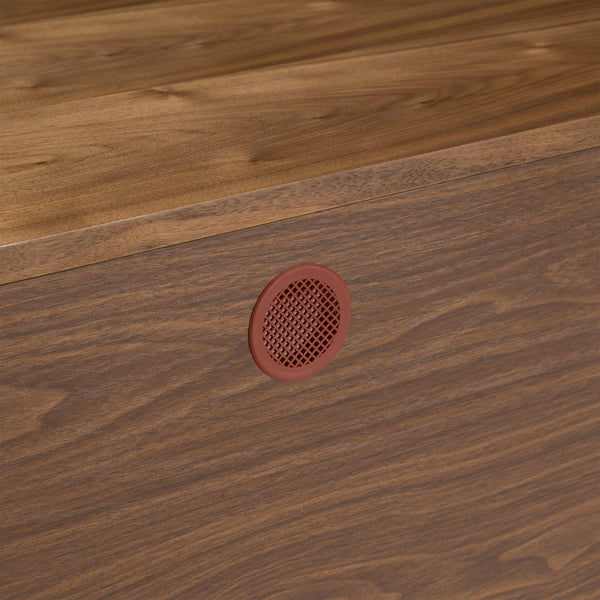 Glencoe Modern Walnut & Grey Glass Buffet