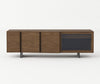 Modrest Glencoe Modern Walnut & Grey Glass Buffet Model VGBBMK2005SB-BUFF