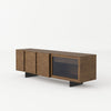 Modrest Glencoe Modern Walnut & Grey Glass Buffet Model VGBBMK2005SB-BUFF