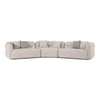 Nomad Modern Off-White Fabric Curved Sectional Sofa